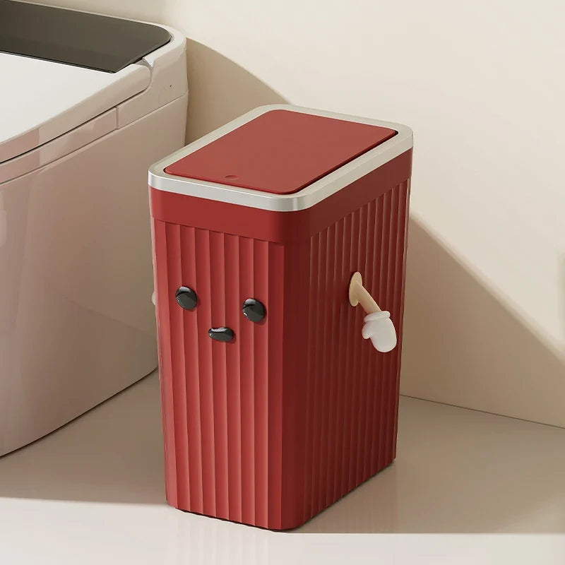 Push-button Waste Bin Large Capacity Non-slip Base Sealed Odour-proof