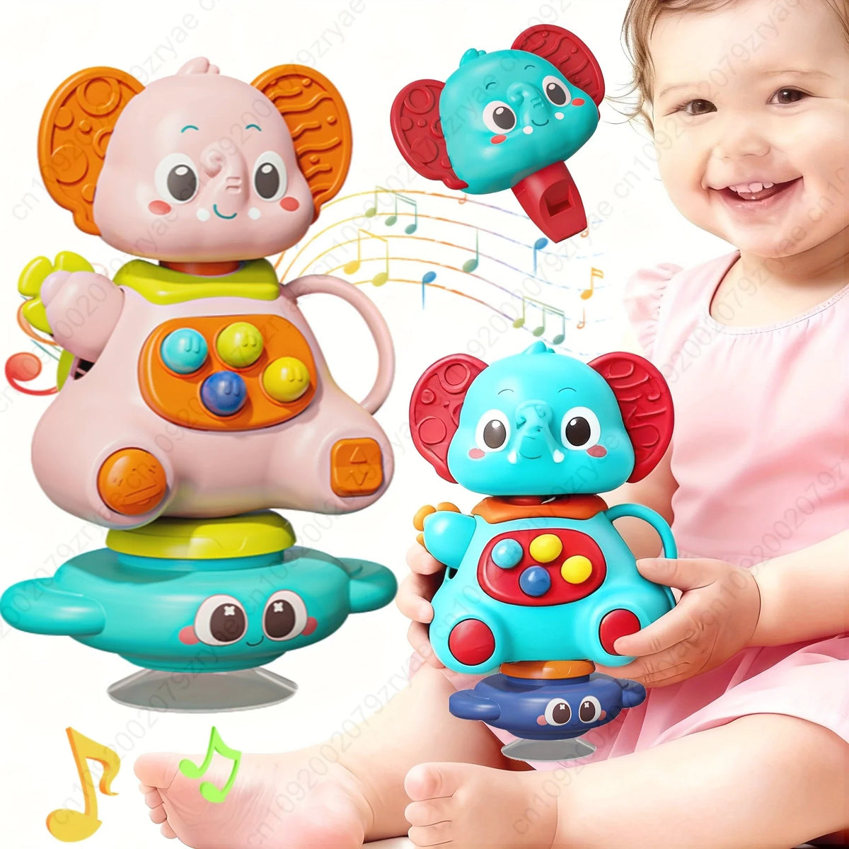 Baby Elephant Rattle Toy – Sensory Development for Infants