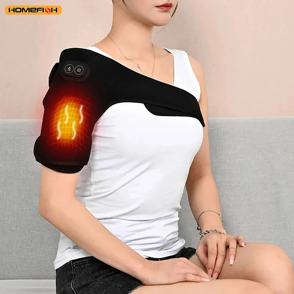 Must Be Plugged Smart Heated Shoulder Massage Brace Graphene Heating