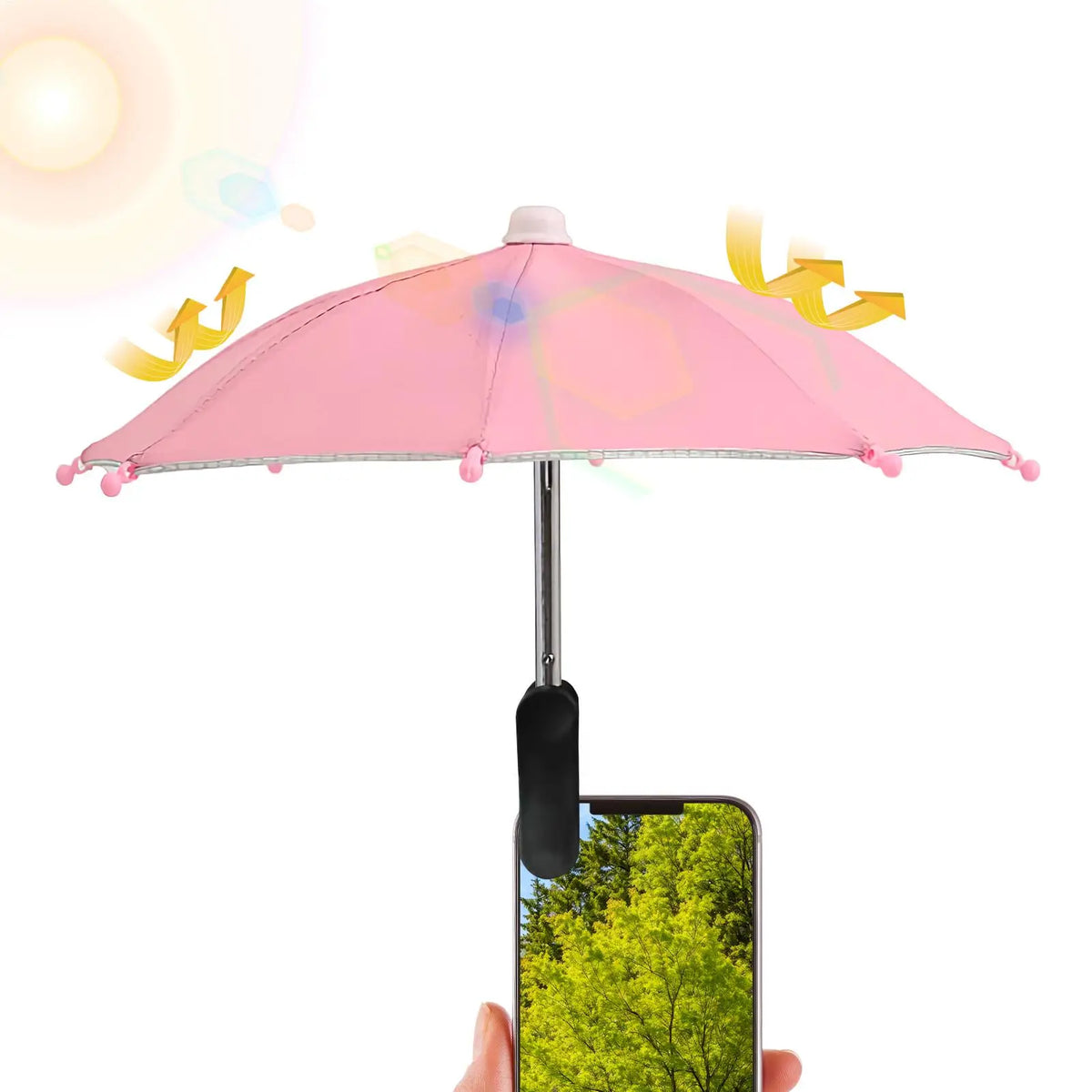 Phone Umbrella Clip – UV & Anti-Glare Screen Shade | Outdoor