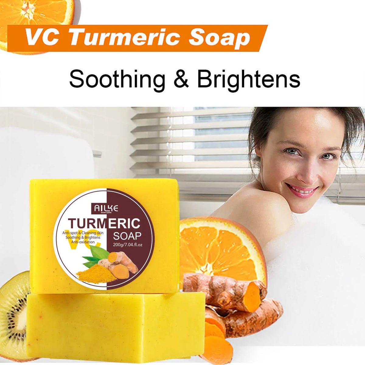 AILKE Organic Turmeric 5-in-1 Skin Care Set | Brighten & Clarify