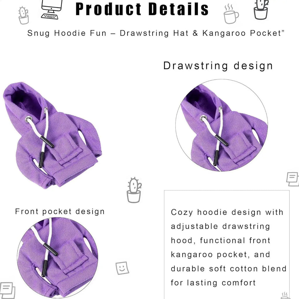 7-Inch Desk Goose Hoodie Outfit | Tabletop & Porch Decor