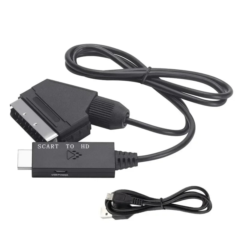 SCART to HDMI Converter Adapter – 1080P Video & Audio