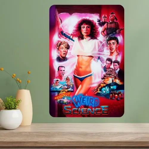 Weird Science Classic Movie Metal Poster Sign | Retro Wall Art