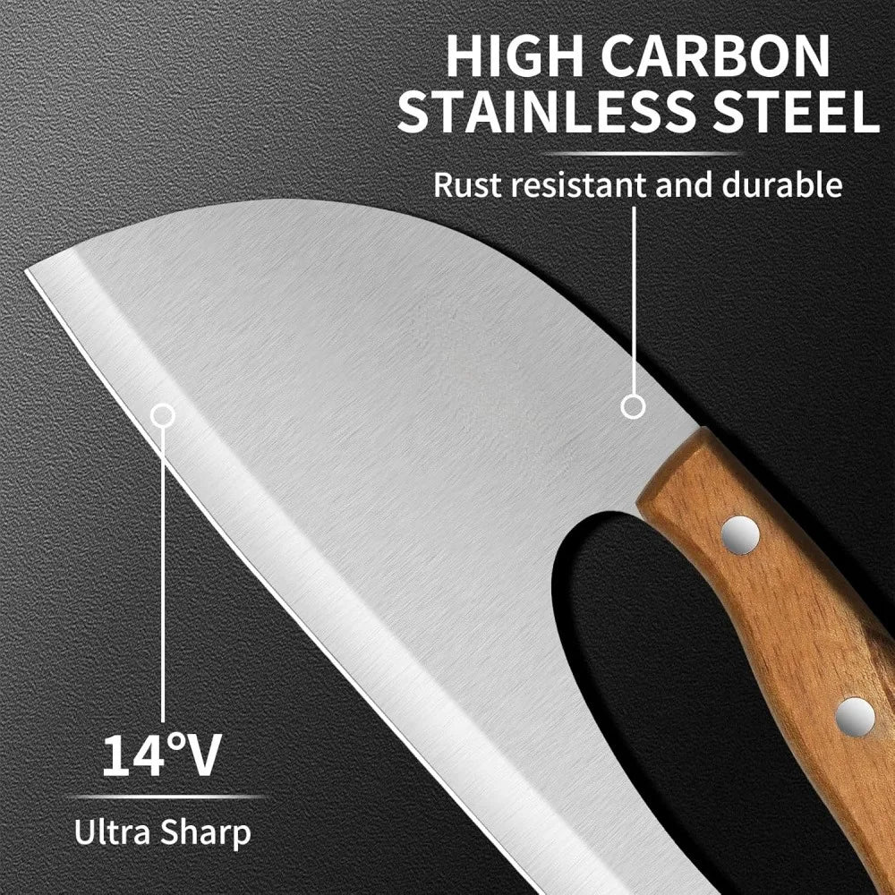 PLYS Meat Cleaver Knife – Sharp Stainless Steel Chef Cleaver