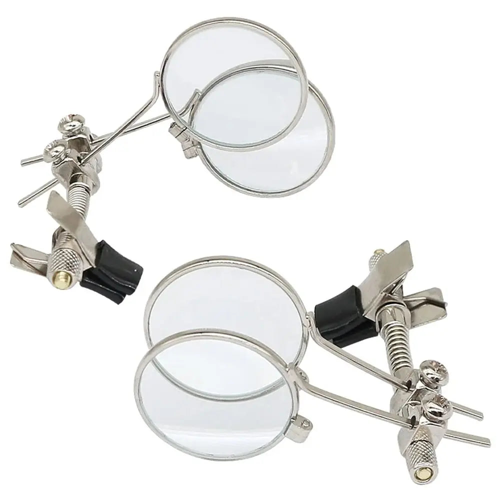 Rotatable MINI Magnifier 10X Double Lenses Magnifying Glass Stainless