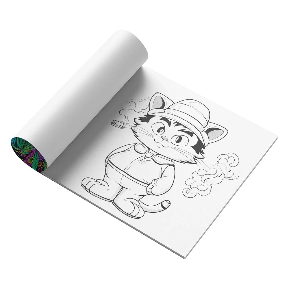 Adult Picture Book Coloring Vibrant Cartoon Characters Thick Paper