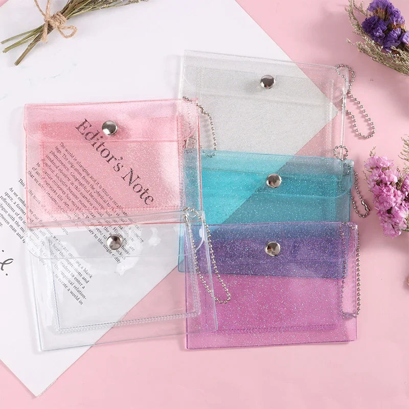 Transparent PVC Card Holder Wallet – Women's Zipper Coin Purse