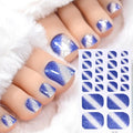 Gradient Glitter Toenail Stickers – Full Nail Wraps & Polish Strips