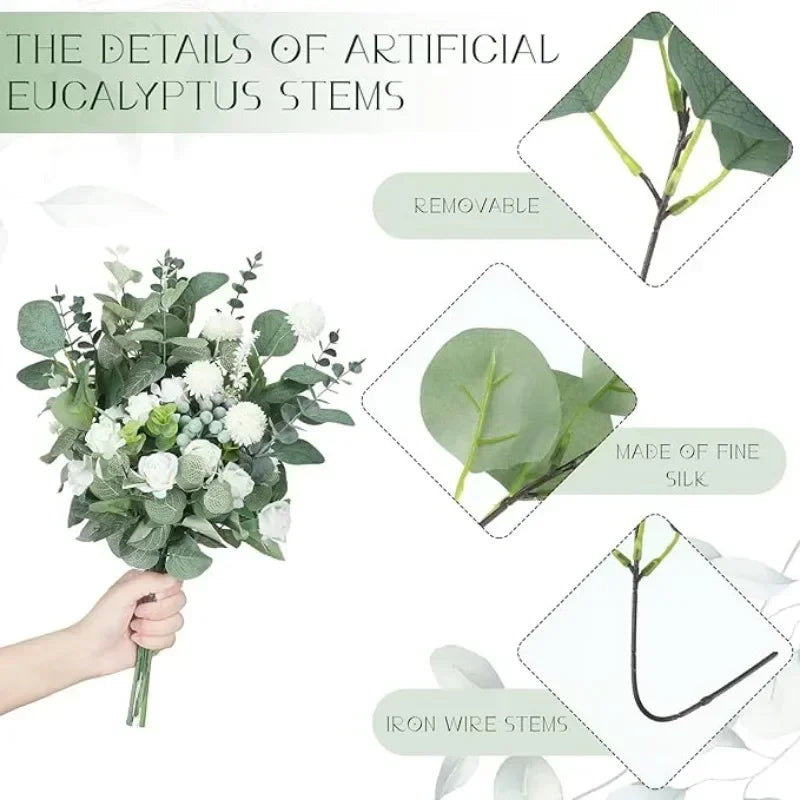 Artificial Eucalyptus Leaf Picks 3 Styles – Wedding & Home Décor
