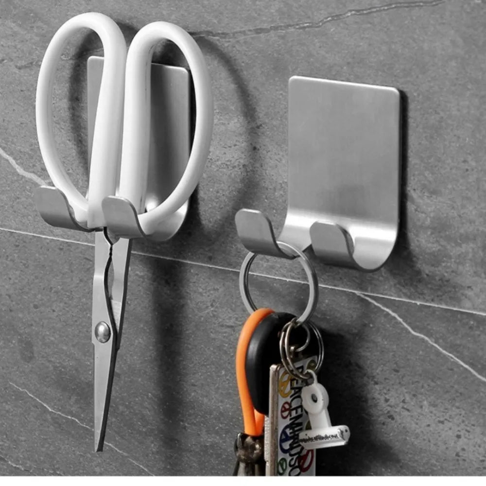 Stainless Steel Razor Holder – Punch-Free Adhesive Wall Hook