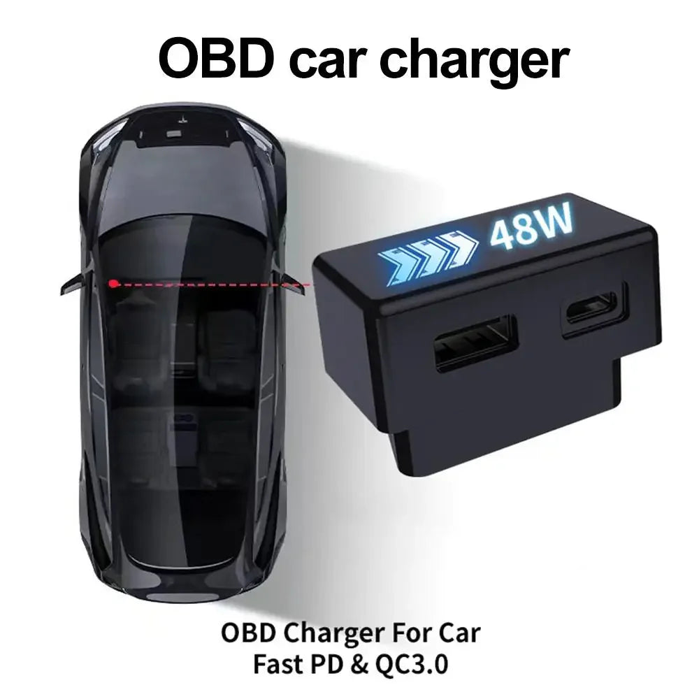 Tesla Model 3/Y/X/S OBD Charger Splitter – Dual USB Adapter