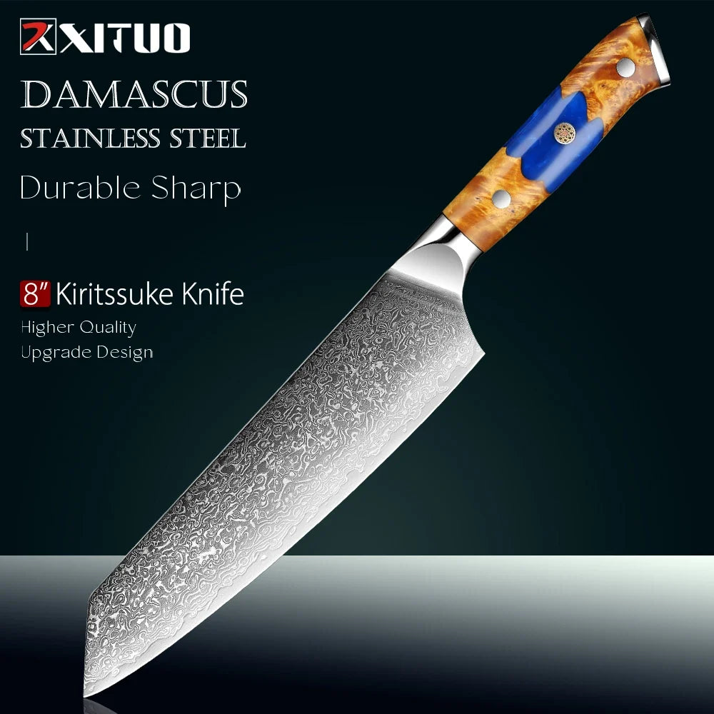 8" VG10 Damascus Steel Kiritsuke Chef Knife – XITUO