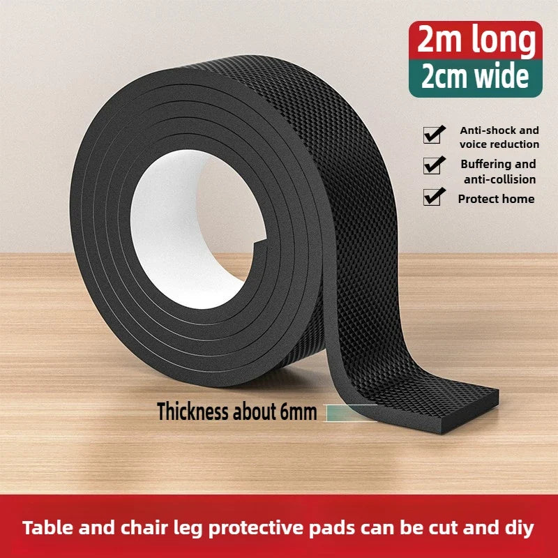Non-Slip Self-Adhesive Furniture Leg Pads – 6mm EVA Roll