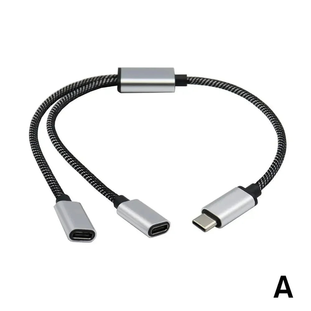 3-in-1 USB-C Hub Splitter | OTG Data Transfer & Charging