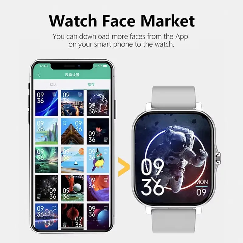 2025 Men Smart Watch Fitness Clock Sports Heart Monitor Smartwatch