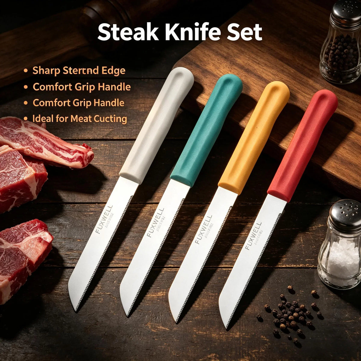 Stainless Steel Serrated Steak & Fruit Knife – Kitchen Knife Kit