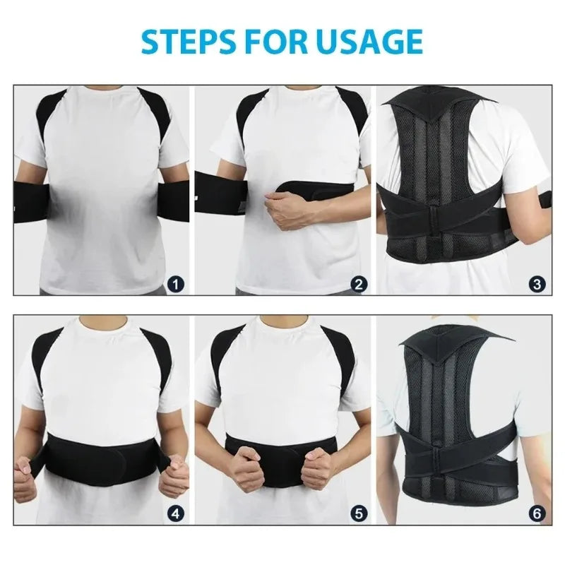 Posture Corrector Vest | Adjustable Back & Lumbar Support Brace