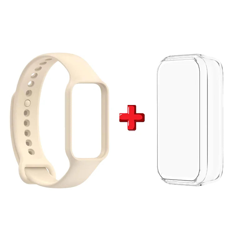2-in-1 TPU Case & Silicone Band for Amazfit Band 7 Sport Strap