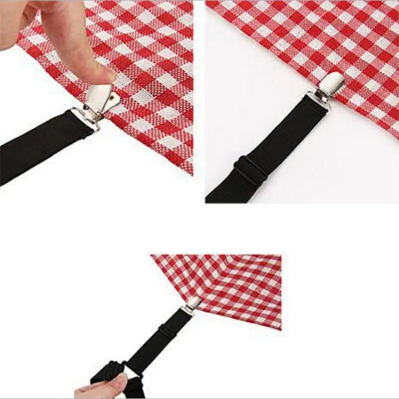4-Pack Adjustable Bed Sheet Fasteners & Mattress Clip Grippers