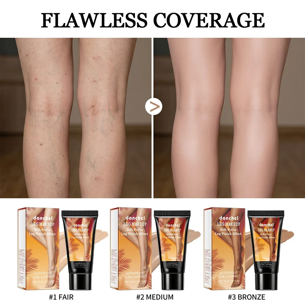 Airbrush Leg Foundation – Waterproof Body Makeup, 3 Shades