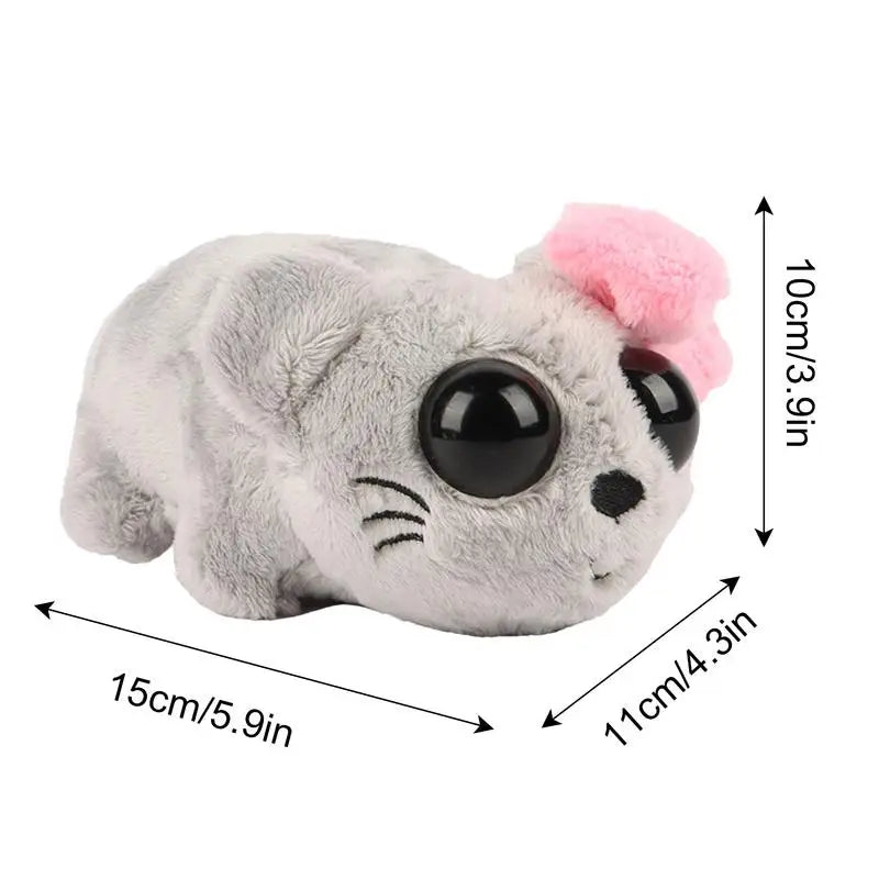 Sad Hamster Plush Toy Doll Built-in Violin Sound Soft Cuddly Cute