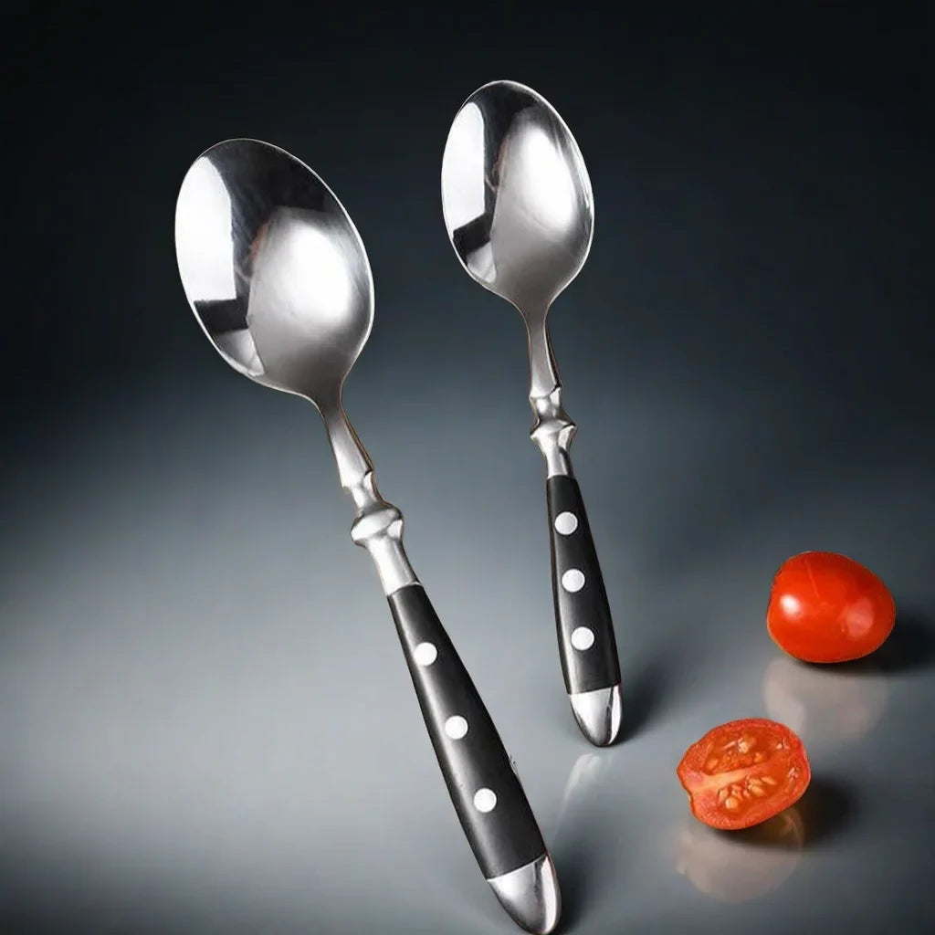 Stainless Steel Cutlery Set – Fork, Spoon & Steak Knife