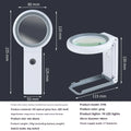 Desktop & Handheld Magnifying Glass 30X 10X with 18 LED Lights