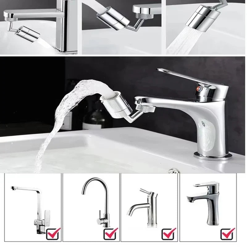 720° Rotating Faucet Aerator Extension Adapter – Splash-Proof