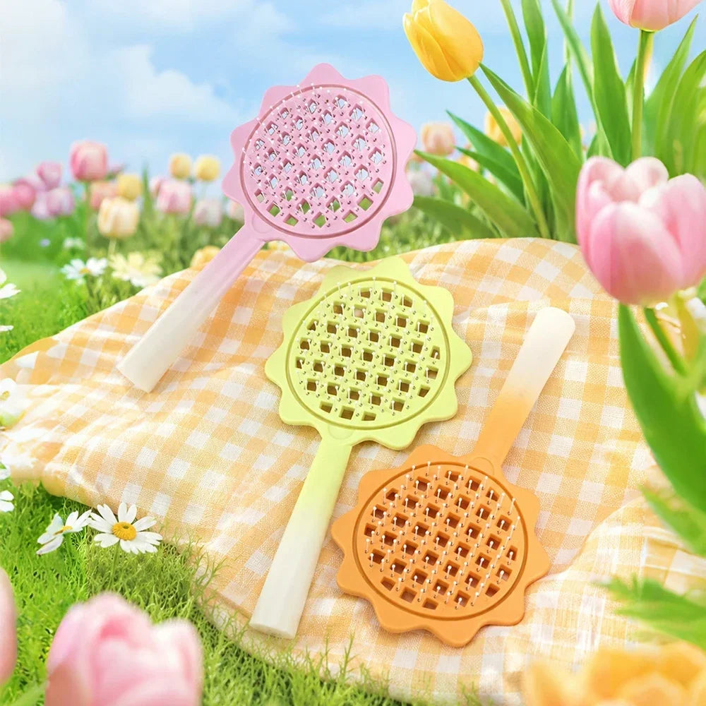 Gradient Sunflower Hairbrush | Detangling Scalp Massage Comb