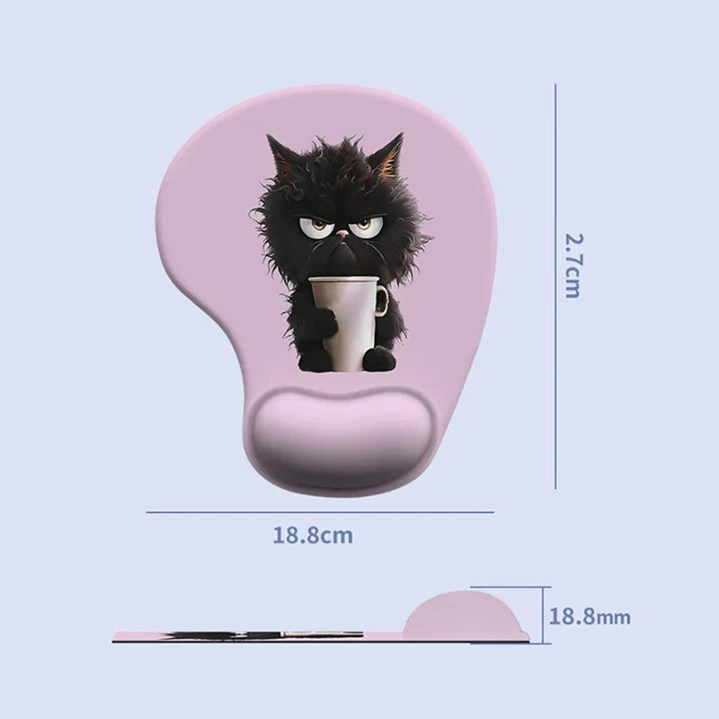 Cartoon Animal Silicone Mouse Pad & Wrist Rest Desk Mat