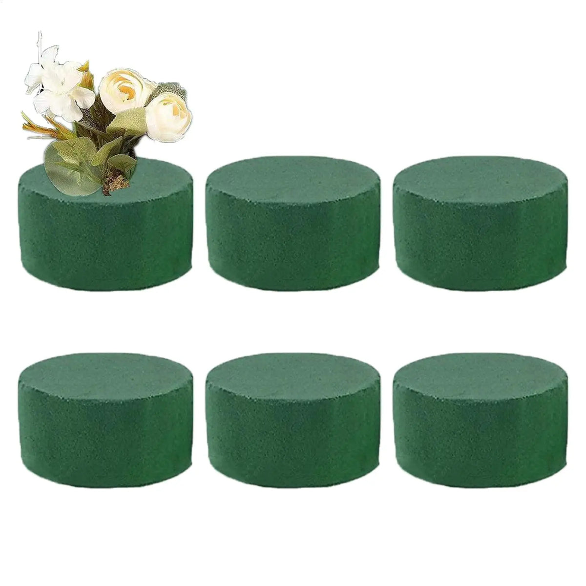 6-Pack Green Floral Foam Blocks | Wet & Dry Flower Arrangement