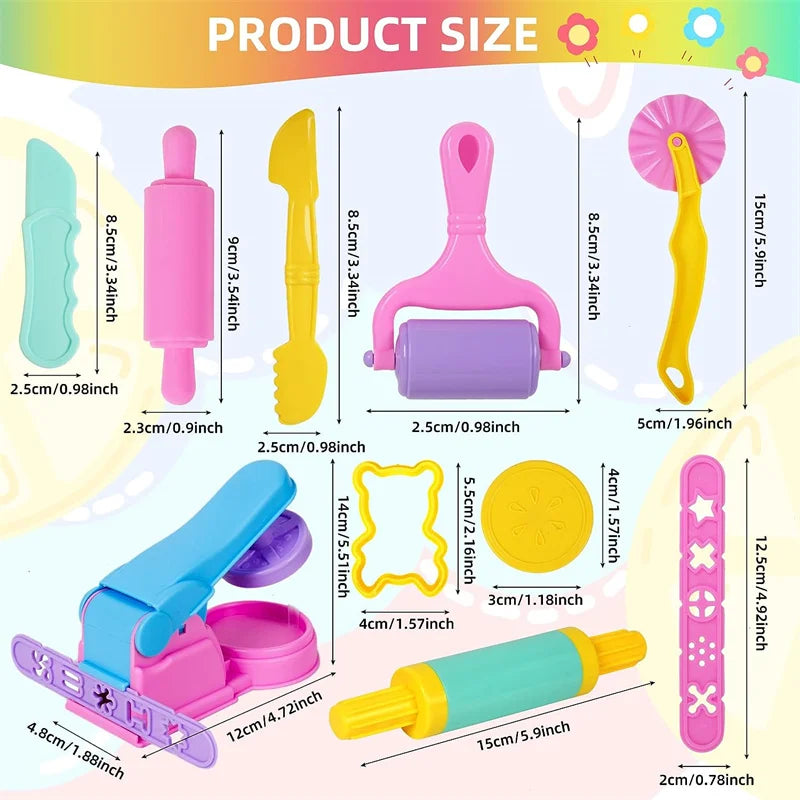 Cartoon 3D Animal Play Dough Molds DIY Creation Tools Kids Toddlers