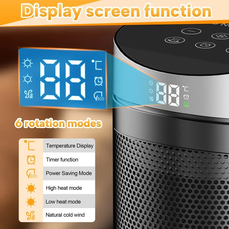 1500W Space Heater with Remote, Timer & Overheat Protection