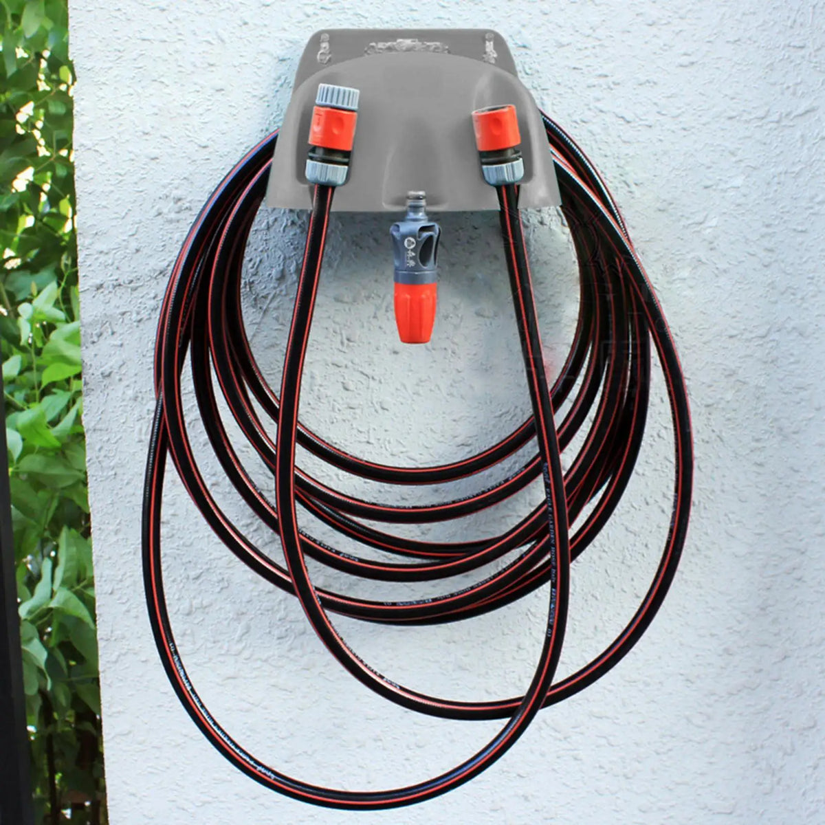 Wall Mount Garden Hose Holder Rack – No-Drill Storage