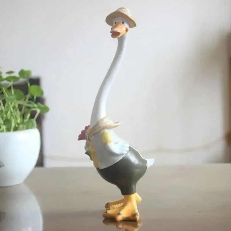 Resin Duck Family Garden Statue | Courtyard & Home Décor
