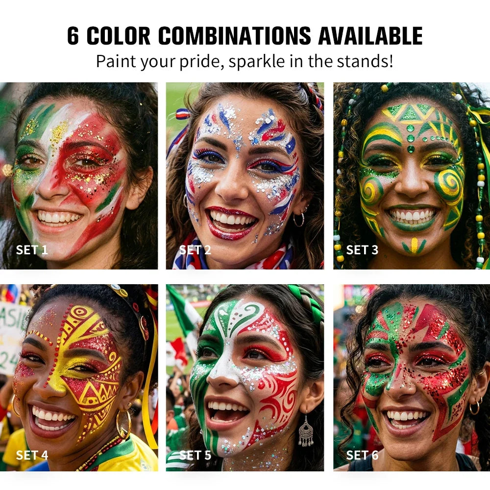 Face & Body Paint Stick Set – Non-Toxic, Waterproof SFX & Sports