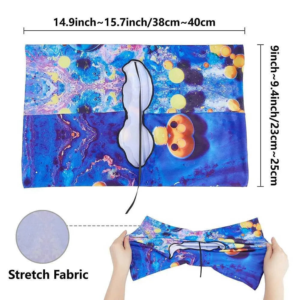 Floral Elastic Book Cover – Polyester Notebook Wrap 400x250mm