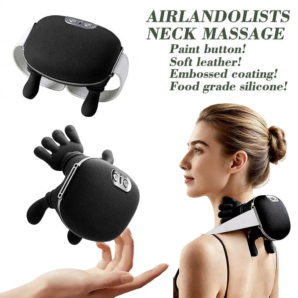 Portable Wireless Neck Shoulder Massager – 4D Shiatsu Heat
