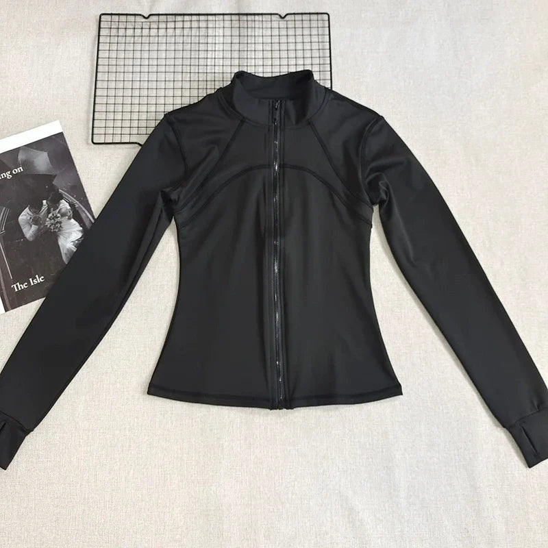 Women's Slim Fit Full-Zip Workout Jacket | Quick-Dry & UV