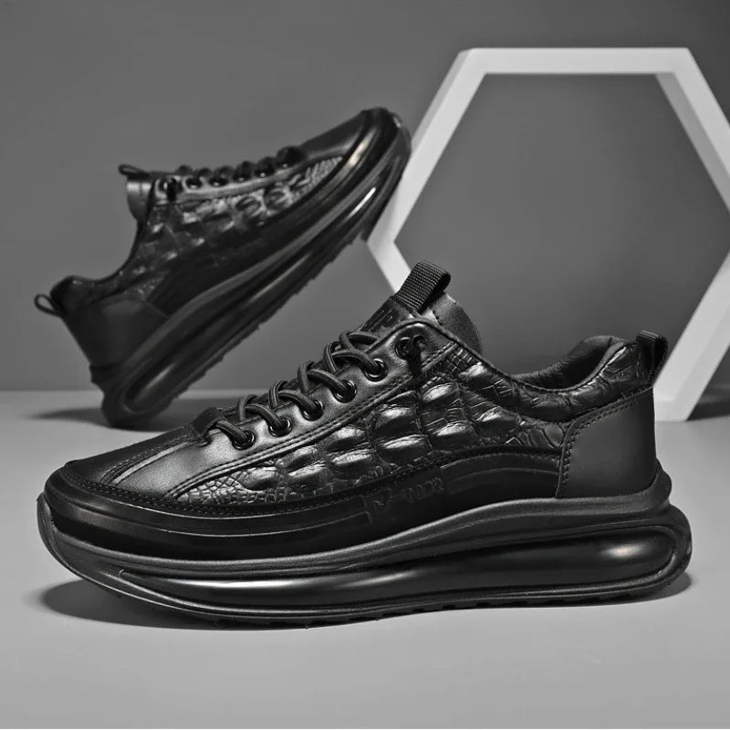 Men's Winter High-Top Ankle Boots – Lace-Up Casual Shoes