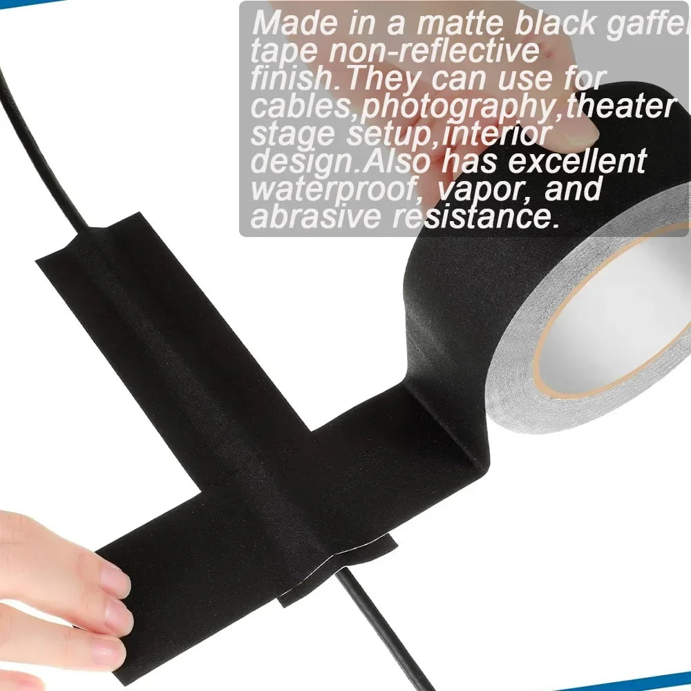 Matte Cotton Tape 1/2 Pack – Easy-Tear, Non-Reflective, 10m