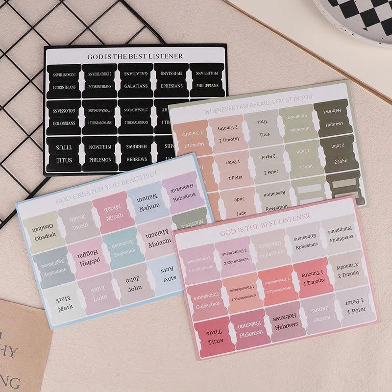 Boho Laminated Bible Tabs – 5 Index Tabs for Study Bible
