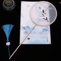 Hanfu Dancing Hand Fan – Bamboo Embroidery Decor & Photo Prop
