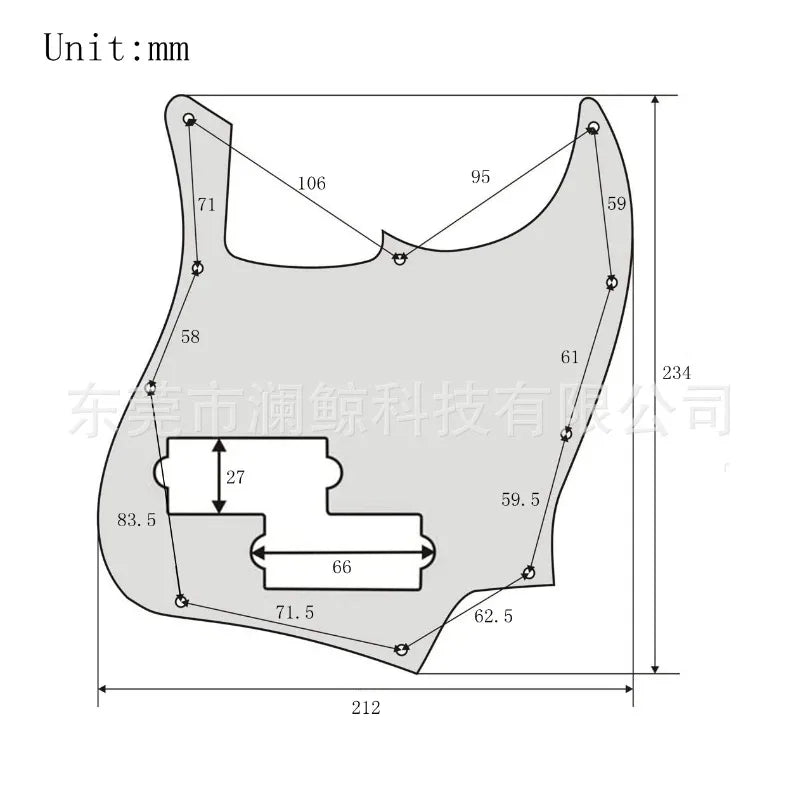 Jazz Bass Electric Guard PB Panel Pickup Hole Bassfront Cover 10