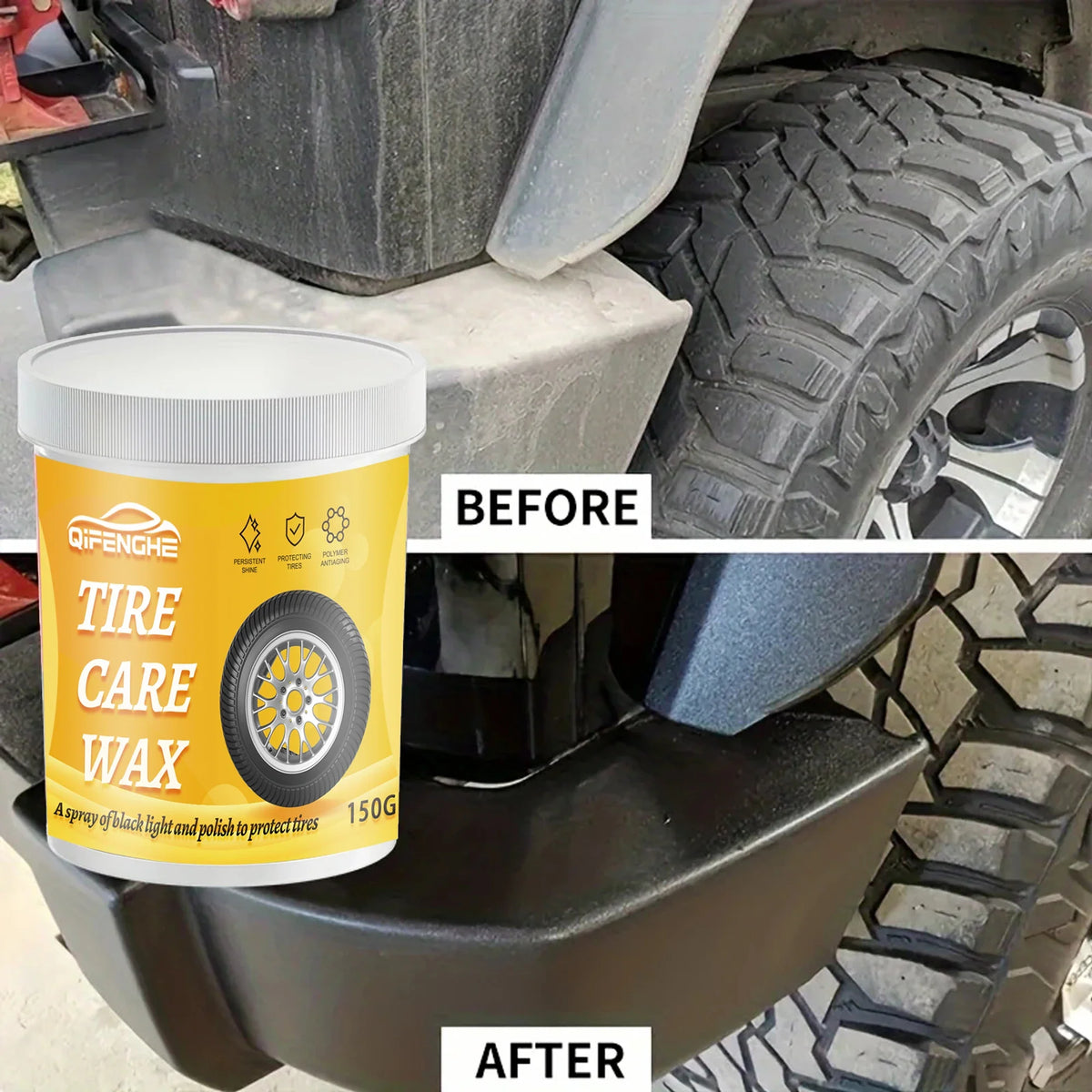 Car Plastic & Rubber Restorer Paste – Trim & Bumper Black Gloss