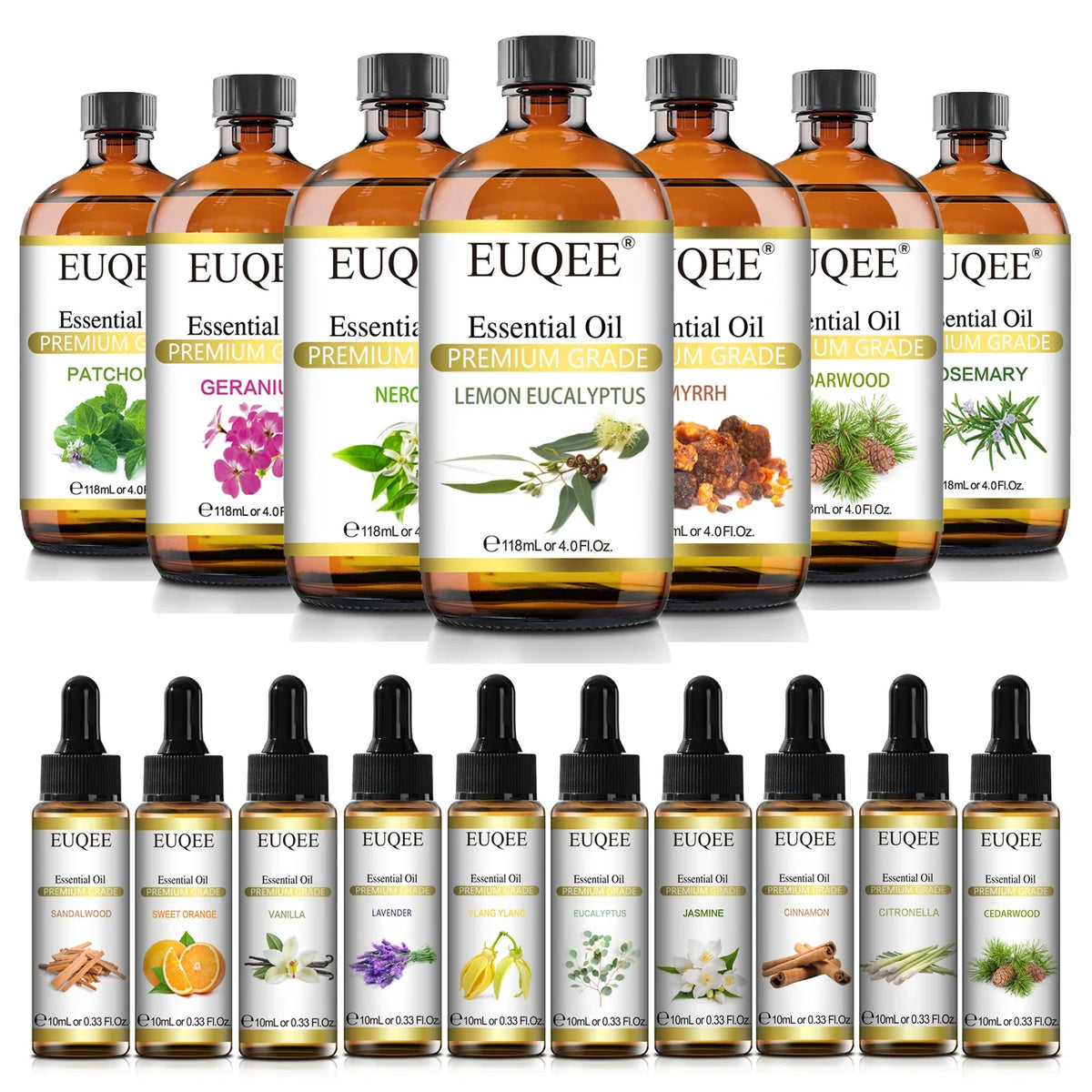 EUQEE Aromatherapy Essential Oils – Lavender, Eucalyptus & More
