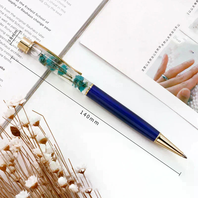 Handmade Dried Flower Ballpoint Pen | Laser Engravable Gift