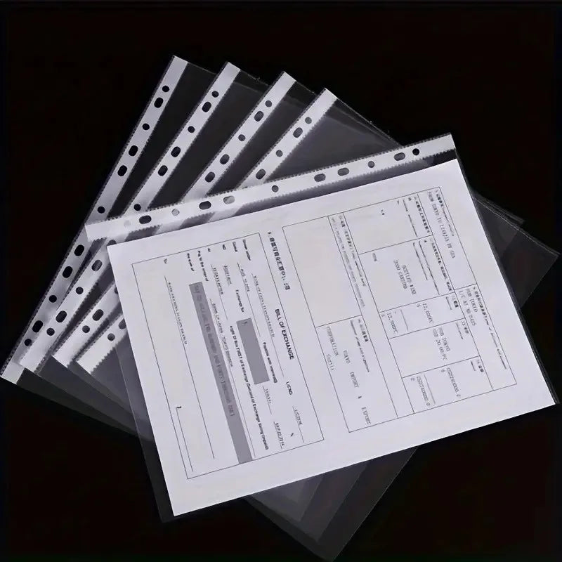 50-Pack A4 Transparent Document Folders – Office & School