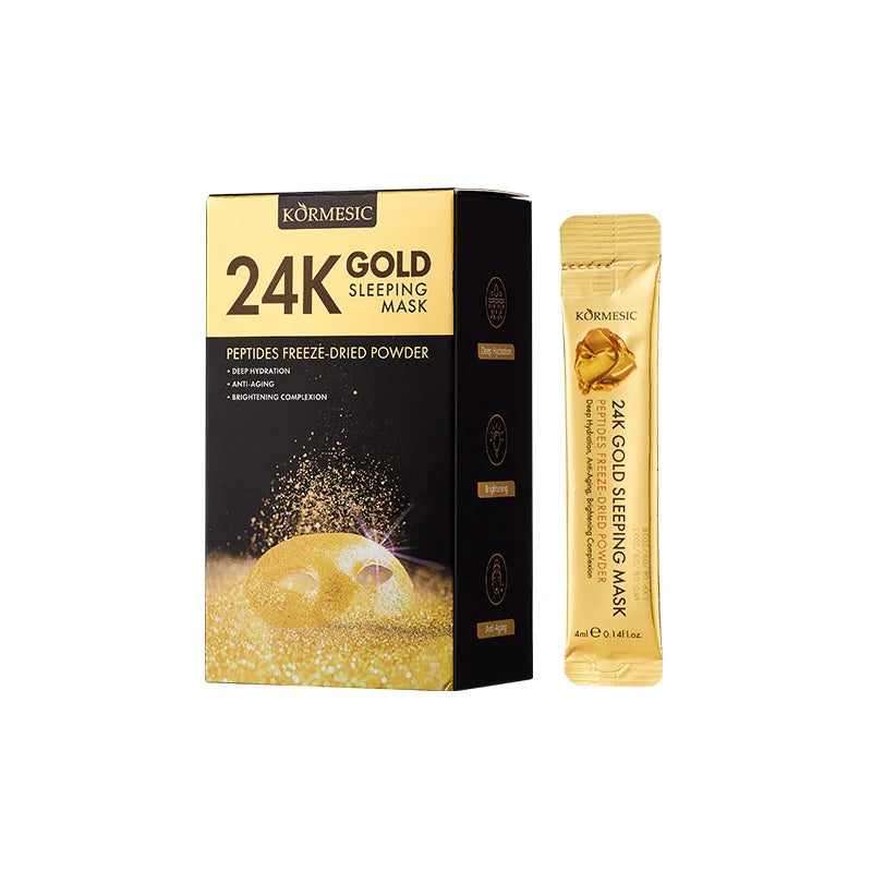 BIOAOUA 24K Gold Sleeping Face Mask – Hydrating & Firming 20pc